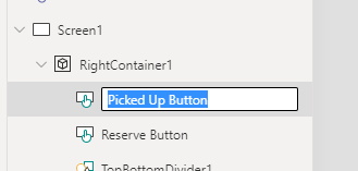 A screenshot with the text "Picked Up Button" highlighted as the name new for button you added