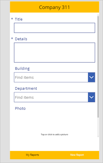 A screenshot of the form resized and reposition for room at the bottom for a button