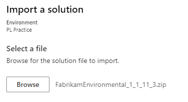 Solution to import.