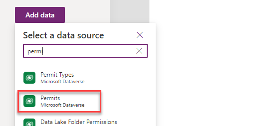 Select permits - screenshot
