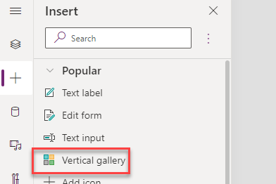 Insert vertical gallery - screenshot 