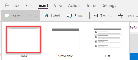 Add blank screen - screenshot