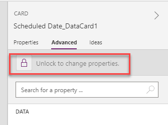Unlock properties - screenshot