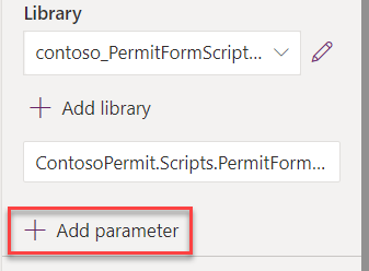 Add parameter - screenshot