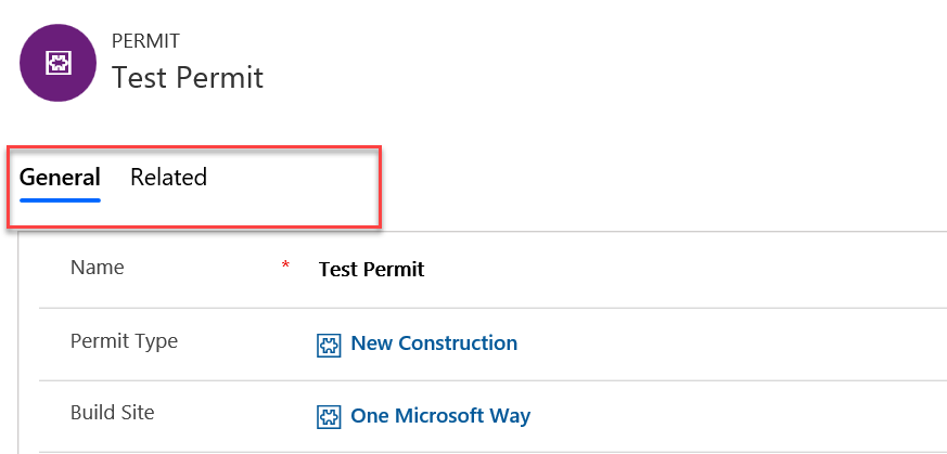 Pert type new construction with no inspection requirement - screenshot