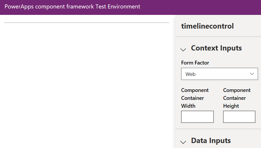 Test environment - screenshot