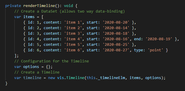 Render timeline function - screenshot