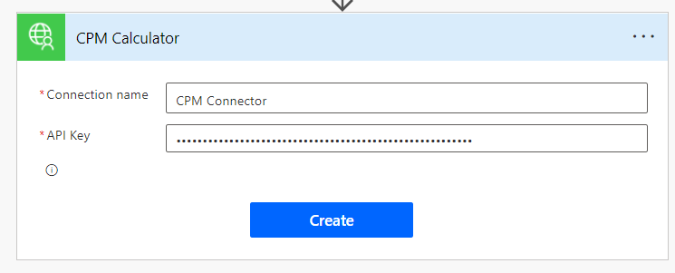 Create connection - screenshot