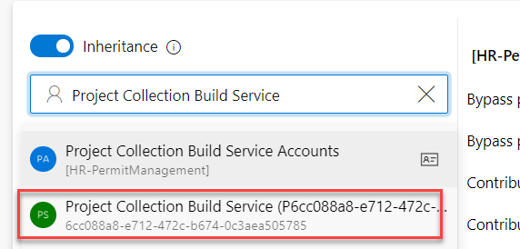 Project collection build service - screenshot