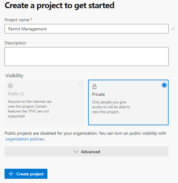 Azure DevOps project - screenshot