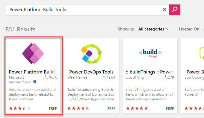 Power Platform build tools - screenshot