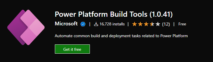Get free Power Platform build tools - screenshot